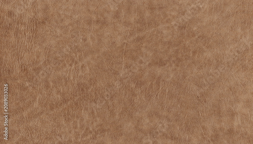 Canvas Print Close-up of light brown faux leather featuring a fine natural grain, subtle creases and soft tonal variation