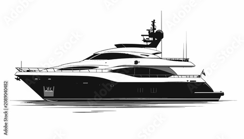 фотографія Large Modern Luxury Yacht Boat.