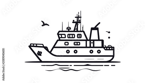 Photos Large Vessel Sailing On The Water.