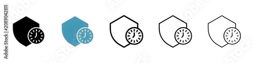 Canvastavla Prolonged Safeguard Vector Icon Set