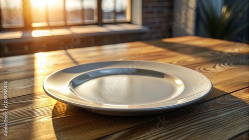 Empty ceramic plate