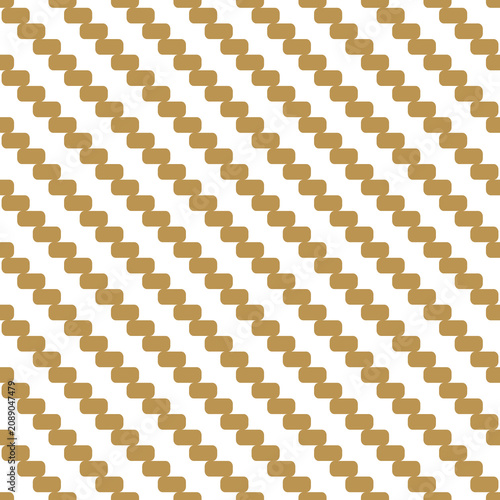 Maple syrup & white diagonal geometric pattern 