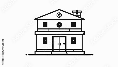 Quadro su tela House Building Architecture Design Structure.