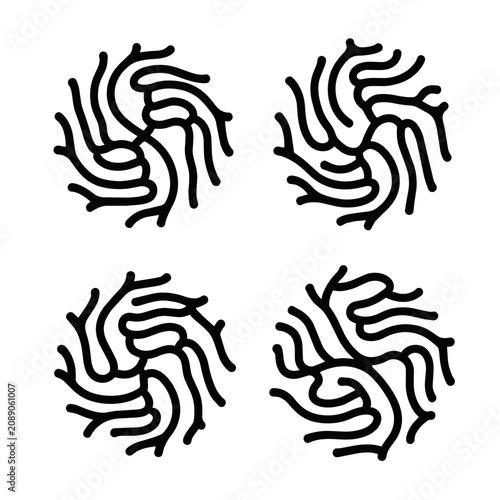tribal tattoo set vector