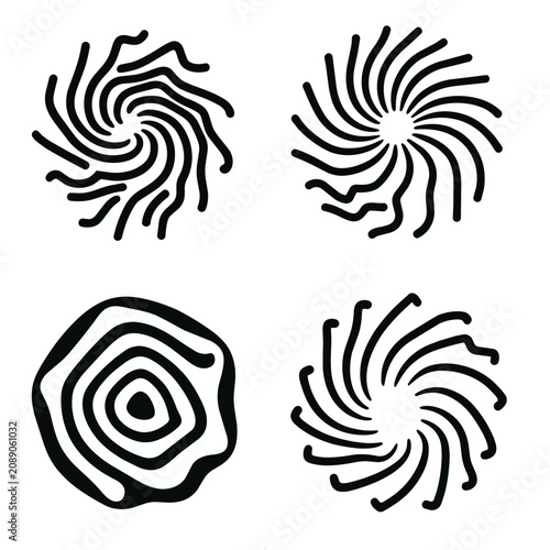 vector illustration of a set of abstract elements