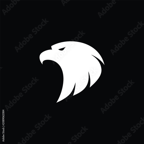 Eagle head simple vector logo design