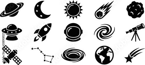 Premium planet and space vector bundle with 15 unique illustrations
