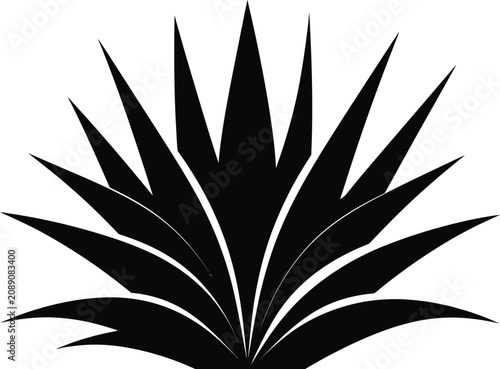 Plant icon vector agave silhouette nature botanical foliage