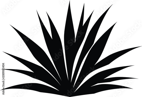 Plant icon vector agave silhouette nature botanical foliage
