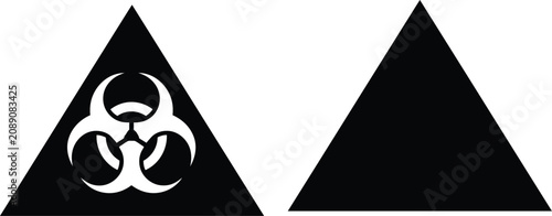 Biohazard icon vector design dangerous laboratory warning sign