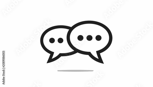 Cuadro en lienzo Speech bubbles for online communication.