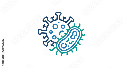 Tableau sur toile Outline Virus and Bacteria Icon