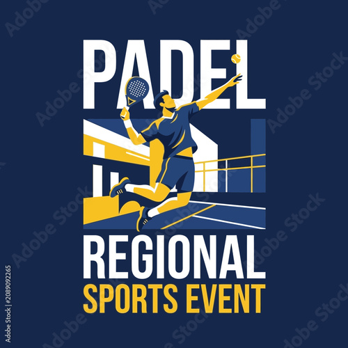 Dynamic Padel Player In Action At A Regional Sports Event