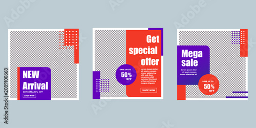 Vászonkép Sale banner templates with special offer and new arrival