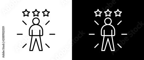 Fotografía Confidence white and black icon set design