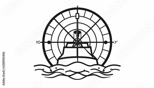 Obraz na plátne Compass Navigation Tool for Direction.