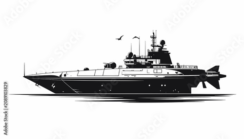 Canvastavla Large Luxury Yacht Boat Vessel.