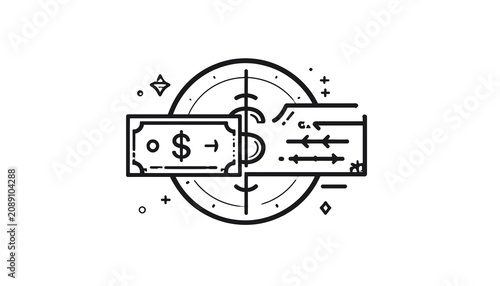 Obraz na plátne Money Transfer and Exchange Concept.