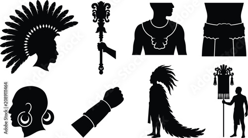 Photos Indigenous Tribal Culture Traditional Costume and Ceremonial Accessories Silhoue