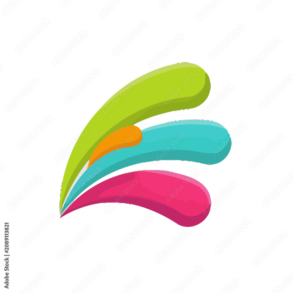 Naklejka premium Colorful Abstract Shape Flat SVG Clipart