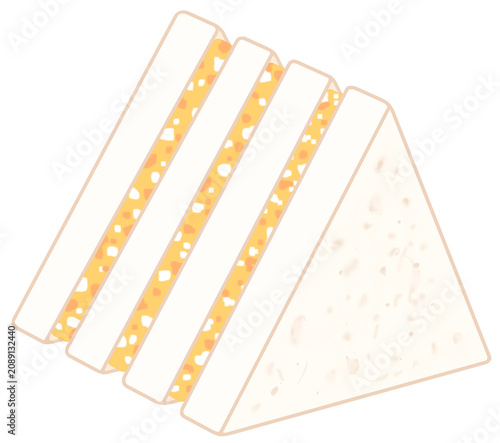 食品のイラスト - たまごサンド・サンドイッチ・軽食