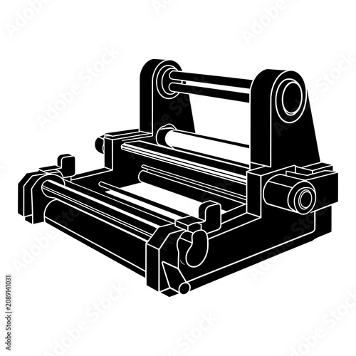 Industrial machine icon vector illustration on white background.