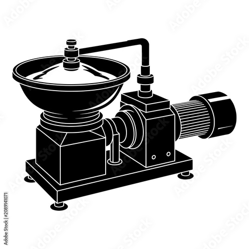 Industrial mixer machine icon vector illustration on white background.