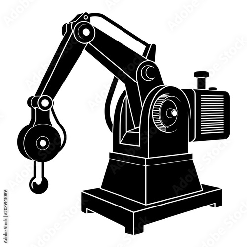 Industrial robotic arm equipment for heavy lifting and material handling.