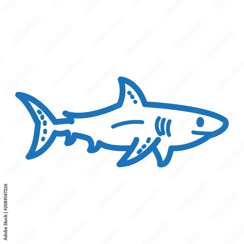 Naklejka premium mako shark icon
