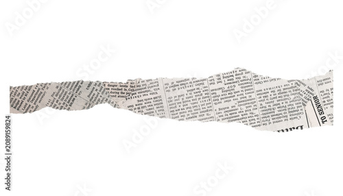 Torn Newspaper Clipping