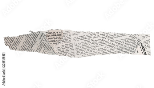 Torn Newspaper Clipping