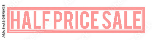 Quadro su tela Half Price Sale Text on Transparent Background