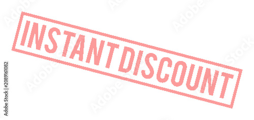 Instant Discount Stamp on Transparent Background