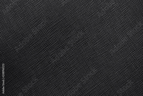 Obraz na plátně Close up of dark black textured artificial leather surface elegant background wi