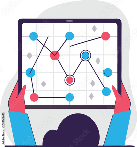 Stock market analysis illustration 