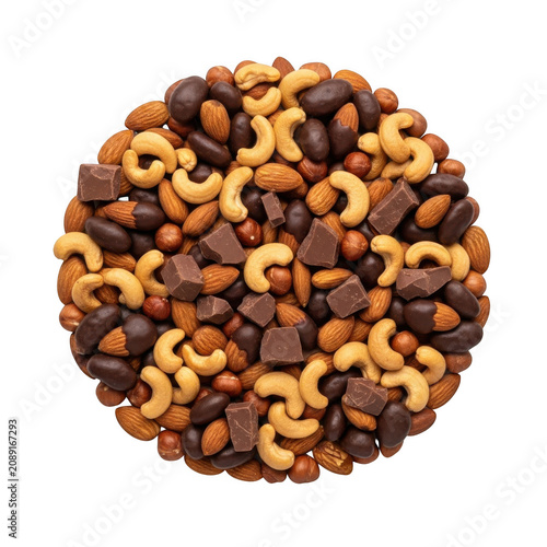Close-up of mixed nuts in a pile