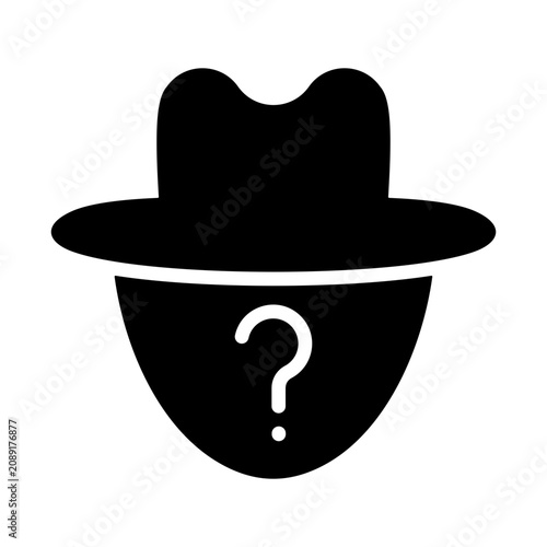 Photos Mystery Icon - Solid Black