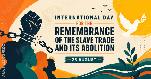 Bild auf Leinwand International Day for the Remembrance of the Slave Trade and Its Abolition Flat
