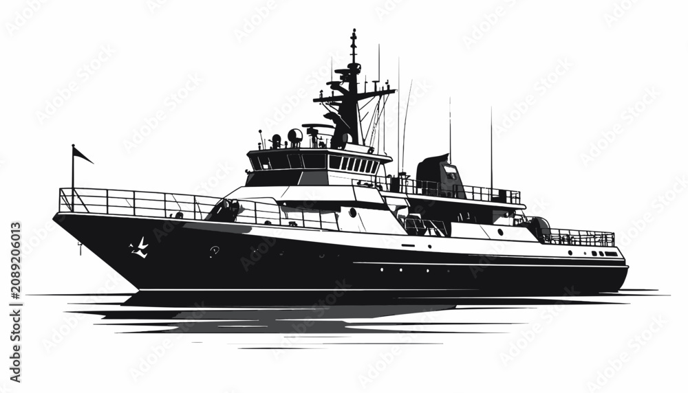 Фотография Large Vessel Sailing on Calm Waters.
