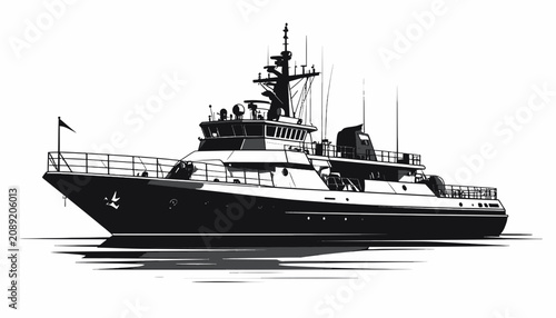 Tableau sur toile Large Vessel Sailing on Calm Waters.