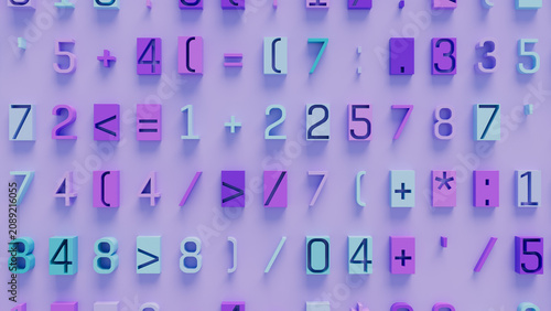 Colorful Three-Dimensional Geometric Shapes in Random Arrangement on Light Purple Background, Playful Abstract Digital Art for Creative Design, Education, and Modern Technology Projects