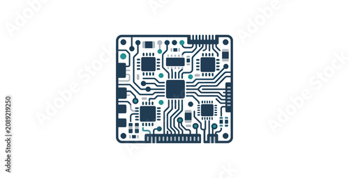 Printed Circuit Board Vector Illustration