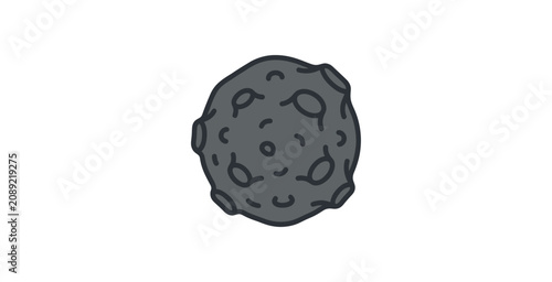 Cratered Moon Vector Illustration