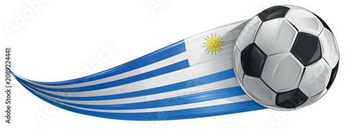 Wavy and sinuous line in the national flag of Uruguay. vector illustration