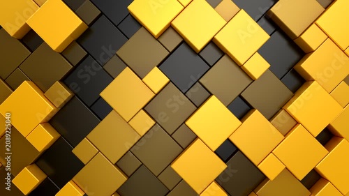 Background of Cubes. Abstract motion, loop, two color, 3d rendering, 4k resolution
