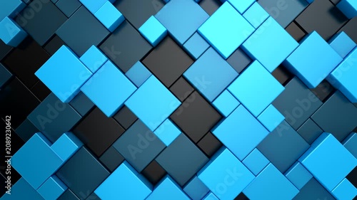 Background of Cubes. Abstract motion, loop, two color, 3d rendering, 4k resolution
