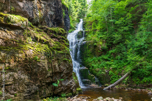 Kamieńczyk Waterfall Szklarska Poreba in the Karkonosze Mountains panorama