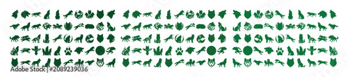 Photography Animal Silhouettes Vector Icon Set