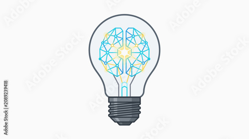 Artificial Intelligence Brain Light Bulb Idea Innovation Technology Concept