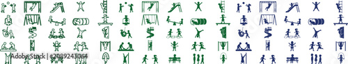 Foto Ancient Hieroglyphic Symbols Vector Collection